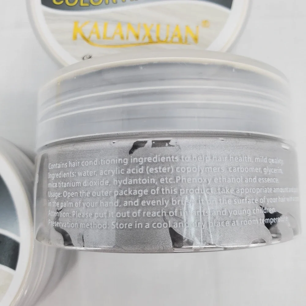 KALANXUAN Gray Color Hair Wax Temporary Hair Dye Styling Pomade Lot of‎ 3 New